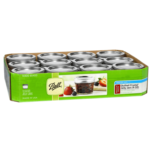 Ball® Regular Mouth Quilted Crystal Jelly Jars, 12 - 4 oz.