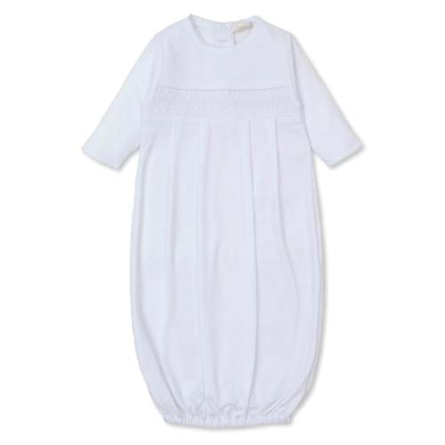 Hand Smocked CLB Charmed White Sack Gown | Small