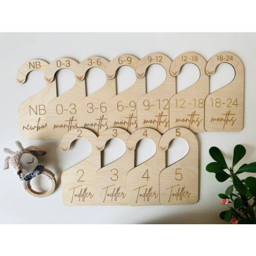 Wooden Baby Closet Dividers, Baby Nursery Closet Dividers, Organize Your Baby's Closet, Baby Shower Gift, New Baby Present - Etsy