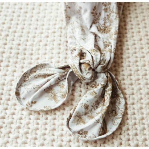 Woodland Toile bamboo newborn knotted gown