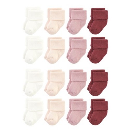 Hudson Baby Cotton Rich Baby Terry Socks 16-Pack, Color: Solid blush pink, Size: 6-12 months