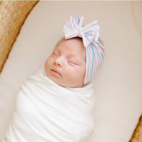 Hospital | Pink & Blue Stripe | Classic Headwrap