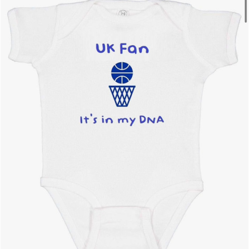 Kentucky UK Wildcats Baby Basketball Fan It's in My DNA Cute Bodysuit