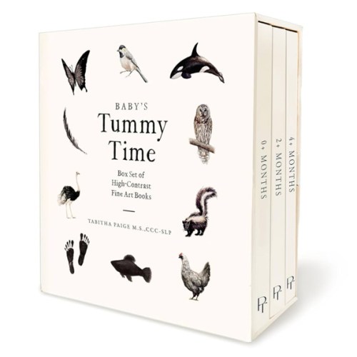 Baby's Tummy Time Book Box Set: A 3-Book Box Set of High-Contrast Art for Visual Stimulation at Tummy Time (Tabitha Paige Children's Book Series)