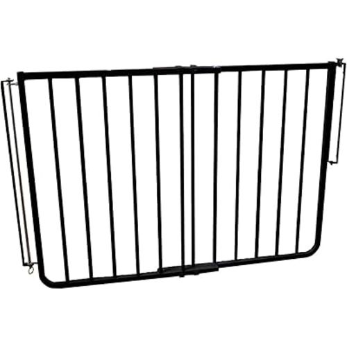 Cardinal Gates SS30 Stairway Special Baby Gate for Stairs - Adjustable Indoor Dog Gate - Aluminum Safety Gate for Kids & Pets - Can be Installed at Angles - 27 to 42.5 Inches Wide - Black