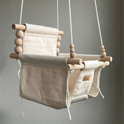 Sweet Swinging - Indoor Baby Swing W/ Pillow - Vanilla