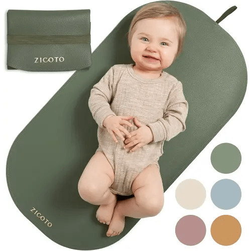 Beautiful Baby Diaper Changing Mat Made of Vegan Leather - Soft and Easy to Wipe Changing Pad for Travel or at Home Use - Lightweight and Foldable Mat That Perfectly Fits Into Any Diaper Bag