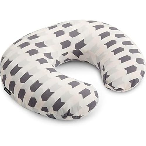 Dream On Me Beeboo Nursing Pillow and Positioner, Breastfeeding and Bottlefeeding Pillow, Removable and Washable Pillow Cover, Soft and Breathable Fabric, Fawn Brown