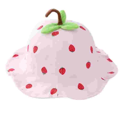 NUOLUX Breathable Sun Hat Outdoor UV Protection Summer Strawberry Fisherman Hat Beach Sun Protection for Baby (Pink)
