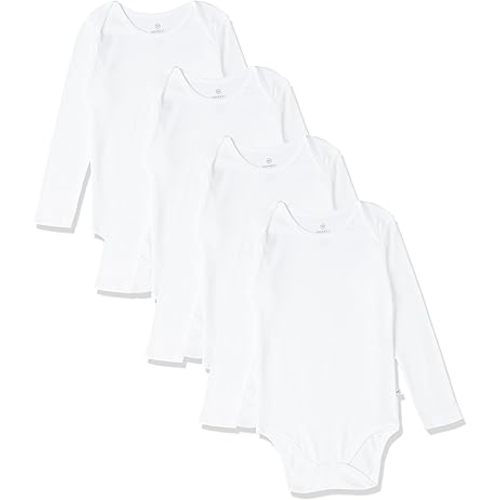 HonestBaby Baby Long Sleeve One-Piece Organic Cotton Bodysuits, Multipack (Legacy)