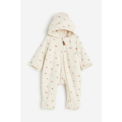 Hooded Jumpsuit | White/Floral 3M