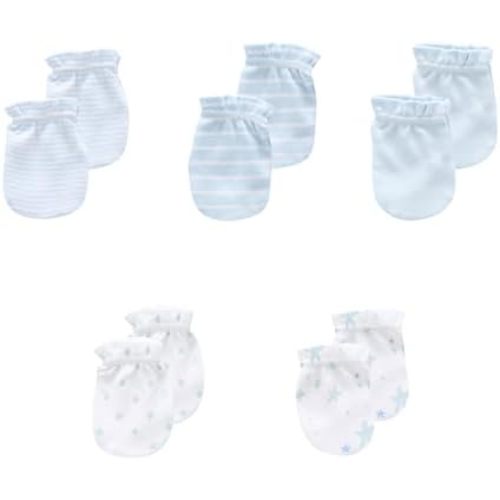 5 Pack Unisex New Born Boy Girls No Scratch Mittens Cotton Soft Baby Gloves Accessory 0-3 Months Baby Essentials