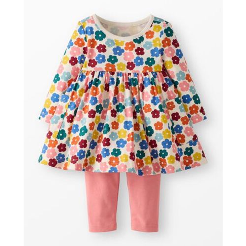 Baby Long Sleeve Pocket Dress & Leggings Set