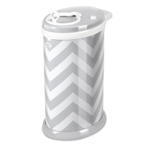 Ubbi® Diaper Pail in Chevron Grey