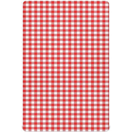 ATTX Fitted Crib Sheet Red Checkered Gingham Baby Sheets for Standard Crib Toddler Mattress Cover, Soft Microfiber Breathable Mattress Cover,28" x 52" x 9"