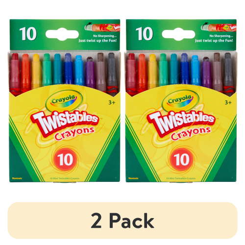 (2 pack) Crayola Mini-Twistables Crayons, 10 Count, Assorted Colors