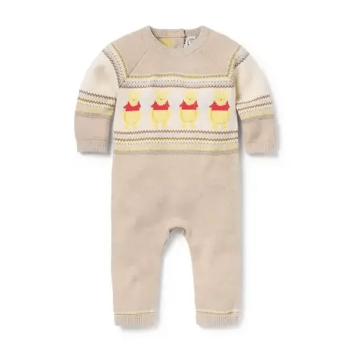 Baby Taupe Winnie The Pooh Disney Winnie The Pooh Baby Knit One-Piece by Janie and Jack