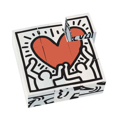 Keith Haring Wooden Cubes Puzzle