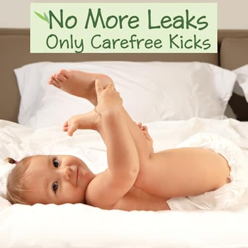 Bamboo Baby Diapers, Totally Chlorine Free for Sensitive Skin for Newborns to XXL. Hypoallergenic & Non Toxic Eco Friendlier Plant-Based Materials. TCF NB Newborn Size 6 (37 ct)