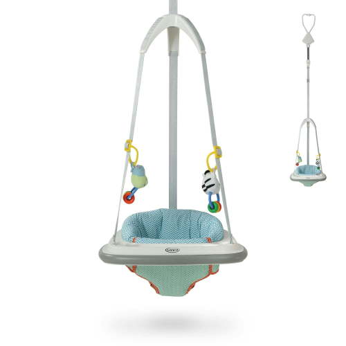 Graco Bumper Baby Jumper, Portable Doorway Travel, Unisex, Newborn Caravan