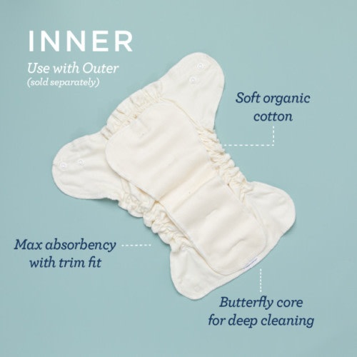 Organic Cotton Inner Diaper Size 2 (3-Pack)