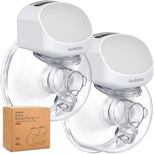 KeaBabies Breast Pump Hands Free, Wireless Breast Pump Wearable - Double Electric Breast Pumps Portable, On The Go Automatic Baby Breastfeeding Milk Pump Machine, 24mm Flange, Pulse S10 Pro (Zen)
