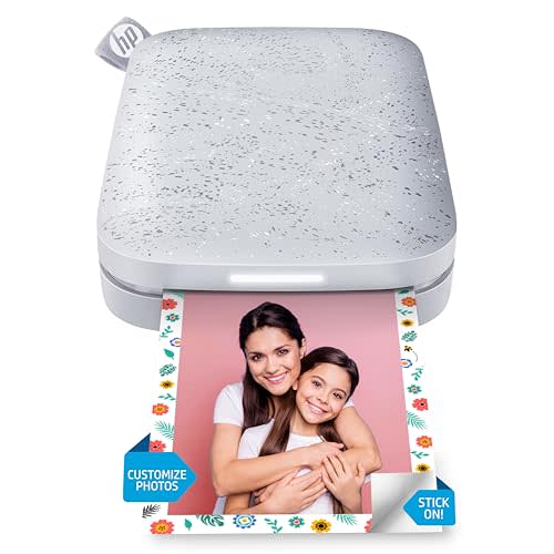 HP Sprocket 2x3" Instant Smartphone Photo Printer - Portable Color Wireless Mobile Printer - Zink Sticky-Back Photos - Print from Compatible iOS & Android Devices with Bluetooth w/Fun App - Luna Pearl