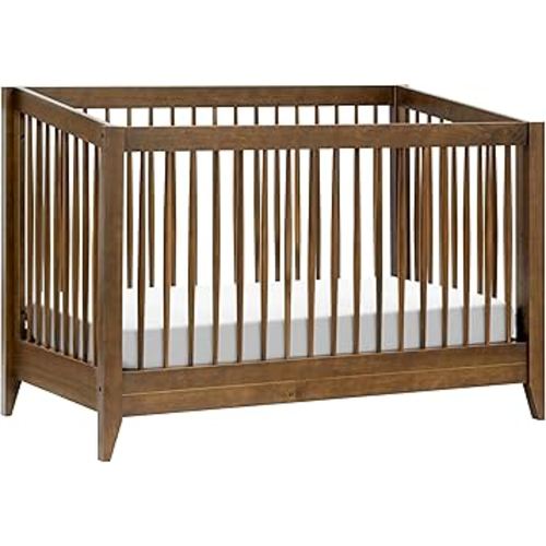 Babyletto Sprout 4-in-1 Convertible Crib with Toddler Bed Conversion Kit in Natural Walnut, Greenguard Gold Certified