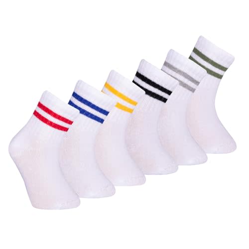 Petit Minou Bella Seamless-Toe Turkish Cotton Ribbed Crew Socks - Stylish and Cozy 6-Pack Baby & Toddler Socks