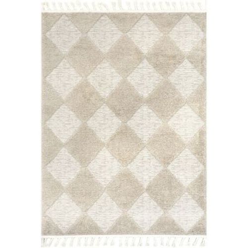 Nuloom Marissa Trellis 8x10 Indoor Area Rug For Living Room Bedroom Dining Room Kitchen, Beige/ivory