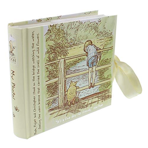 Happy Homewares Winnie The Pooh Its A Fine Day for Friends Ribbon Tied Photo Album - an Ideal Gift for a Lover - Officially Licensed