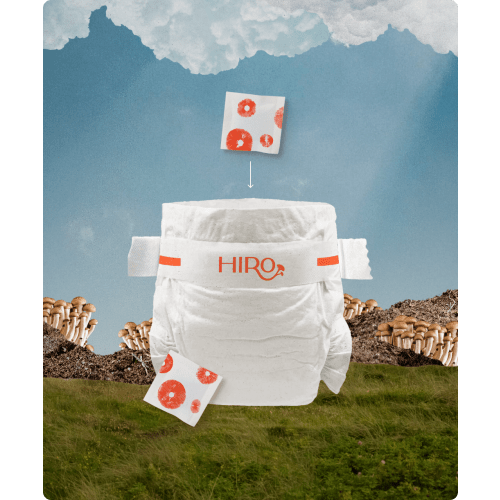 HIRO Diapers — One Pack of Unbleached, Eco-Friendly Diapers