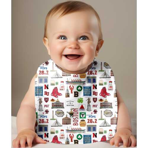 Iconic Boston Massachusetts Baby Bib
