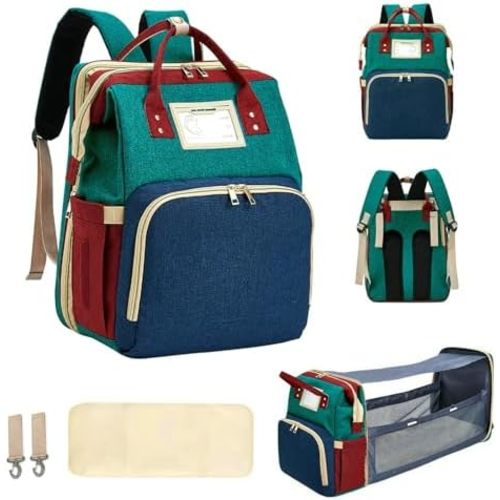 Diaper Bag Backpack with Changing Station,Large Baby Diaper Bag,Travel Diaper Backpack with Foldable Pad & USB Port