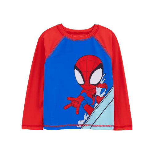 Toddler Marvel™ Spider-Man Long-Sleeve Rashguard Swim Top - Red/Blue - Carter's | Carter's