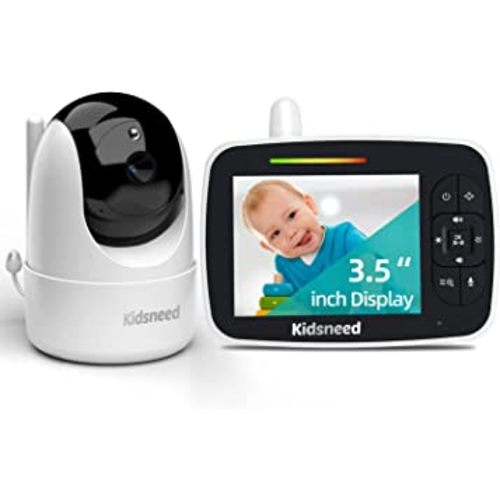 Baby Monitor - 3.5 inch Large Display Video Baby Monitor with Camera and Audio,Remote Pan/Tilt/Zoom, 1200 mAh Battery, Night Vision, Two Way Talk, Smart Temperature,Lullabies,960ft Long Range