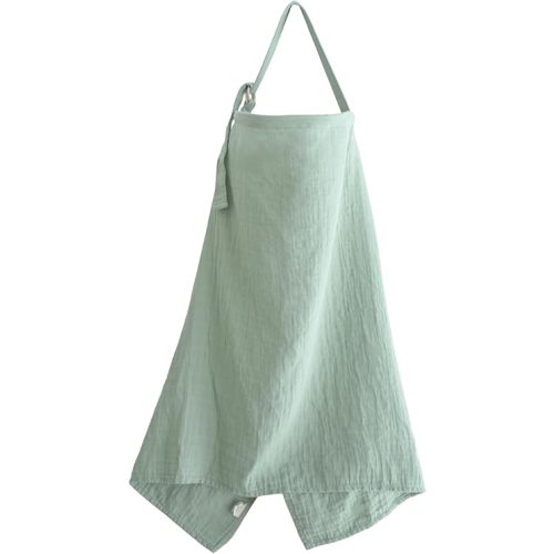 mushie Nursing Cover (Roman Green) | 100% Breathable Organic Cotton | Breastfeeding Privacy