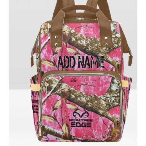 Personalized Pink Camo Diaper Backpack | Hunting Baby Shower Gift