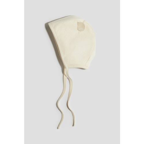 Cotton Bonnet with Ear Appliqués