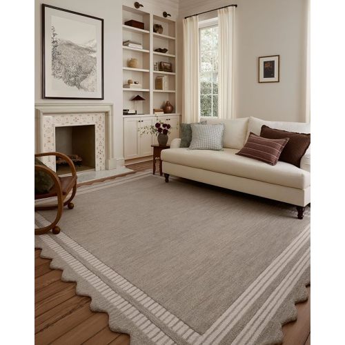 Fog/Ivory 3'-6" x 5'-6" Loloi Chris Loves Julia Scottie Collection SCO-01