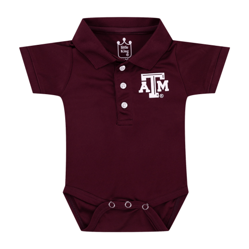 Texas A&M Infant Beveled Poly Polo Bodysuit
