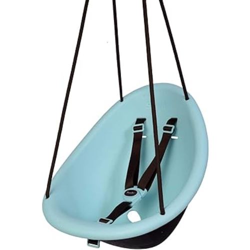 Swurfer Kiwi Toddler Swing – Comfy Baby Swing Outdoor, 3-Point Adjustable Safety Harness, Safe Quick Click Locking System, Foam-Lined Shell, Blister-Free Rope, Easy Installation, Age 9 Months and Up