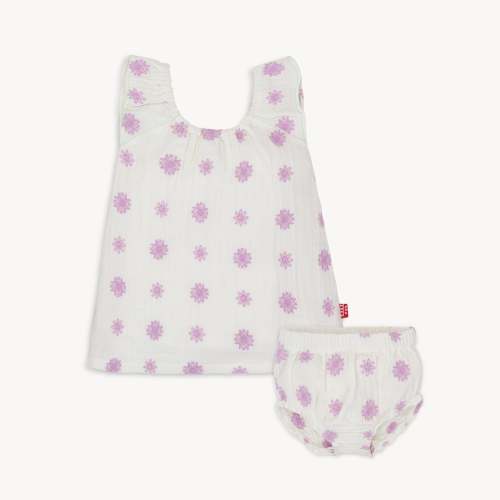 playground pals cotton gauze magnetic little baby short sleeve dress + – Magnetic Me