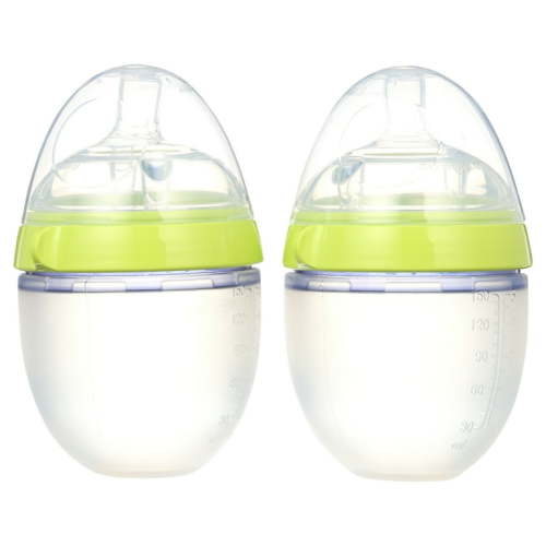 comotomo Baby Bottle, 5oz, Green, 2 Pack