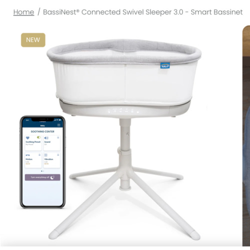 HALO BassiNest® Connected Swivel Sleeper 3.0 Smart Bassinet