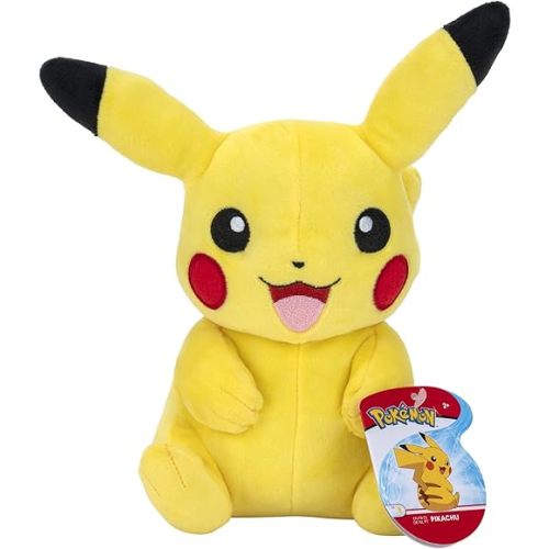 Pokémon Official & Premium Quality 8-Inch Pikachu - Adorable, Ultra-Soft, Plush Toy, Perfect for Playing & Displaying - Gotta Catch ˜Em All, Yellow