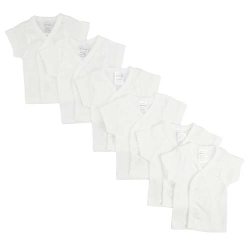 Bambini White Side Snap Short Sleeve, T-Shirt 3-Pack (Newborn)