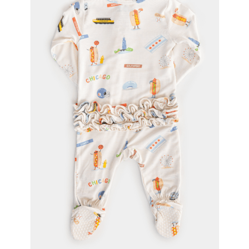 Chicago Field Trip Ruffle Footie – Alice & Wonder