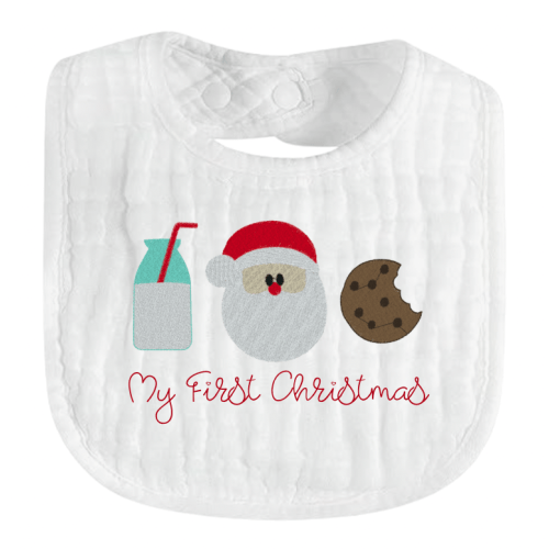 Victoria Milton- White Muslin Bib – AHA Designs