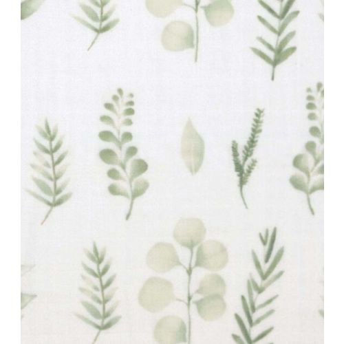 Leafy Greenery Branches Nursery Swaddle Fabric
